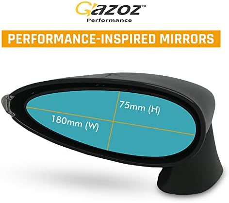 צמד ביצועים של Gazoz מראות אורות אורות פניות LED-מראות צד של נהג 2 ב -1 ומראות דלת צדדי הנוסע עם אורות לשנת 2007 2007