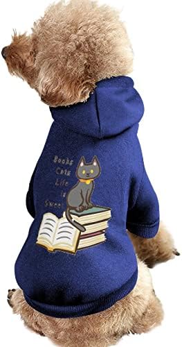 ספרים חתולים חיים מתוקים תלבושות כלב אחד בגדים חליפת חיות מחמד עם אביזרי כובע לחיות מחמד לגור וחתול m