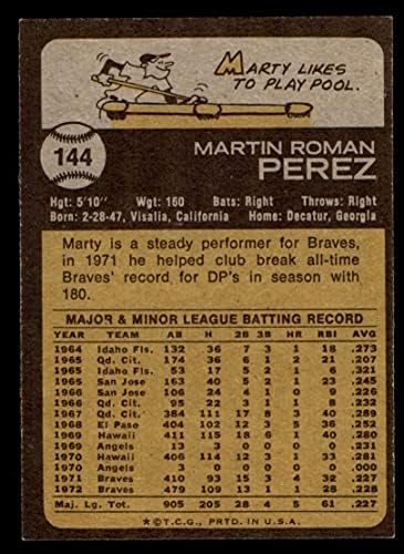1973 Topps 144 Marty Perez Atlanta Braves NM/MT Braves