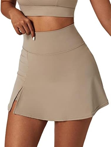 חצאיות טניס עם מותניים גבוהים לנשים מכנסיים קצרים מכנסיים קצרים צדדי סקרטס אימון ריצה מתיחה גולף אתלטים סקורטס