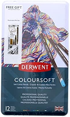 עיפרון צבעוני של Derwent Coloursoft, ספירה 1, רב צבעוני