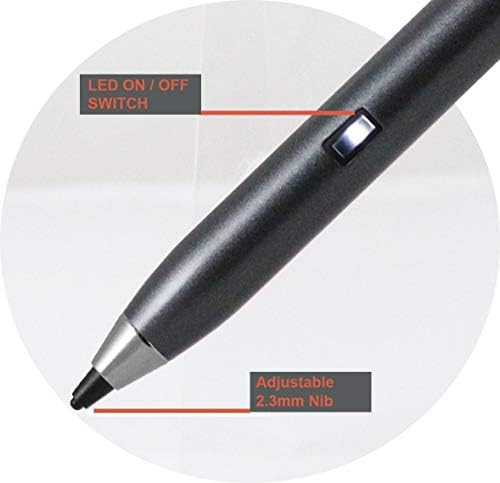 Broonel אפור נקודה עדינה דיגיטלית Active Stylus עט תואם ל- Asus vivobook f510ua דק וקל משקל 15.6 ”FHD WideView NanoEdge
