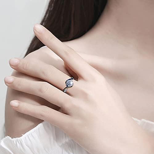 צורה גיאומטרית כסף סופר פלאש ריינסטון טבעות נשים אופנה טבעת זירקון יהלום מלא טבעות תכשיטים טבעות יהלום לנשים בגודל 5