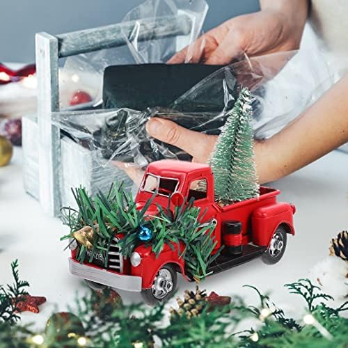 Pretyzoom מתנות למשאיות מתנות מתנה איסוף שלג מטבח חג המולד סגנון ישן שולחן עבודה עצים פסל לקישוטים קישוטים וינטג 'קישוטי