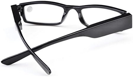 יוניסקס + 2.5 קומפקטי קריאת משקפיים עם הוביל אור פרסביופיה מואר מגדלת הגנה משקפיים