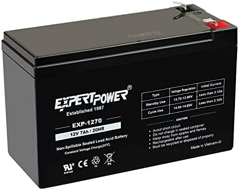 מומחה EXP1250 12V 5AH סוללת אזעקה ביתית עם מסופי F1 & 12V 7AH סוללת חומצת עופרת אטומה נטענת
