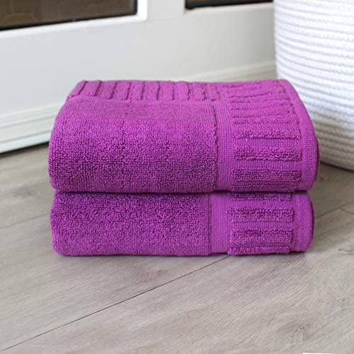 בלאנשו מצעים אמבטיה מחצלת כותנה מגבת שטיח לאמבטיה סט סגול צבע 4 יחידות