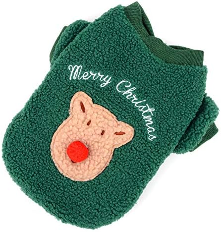 רנפי כלב קטן סוודר חג מולד ילד ילדה כלבלב חתול בגדים פליס חורף תלבושת חמה כלב מעיל מזג אוויר קר טדי צ'יוואווה