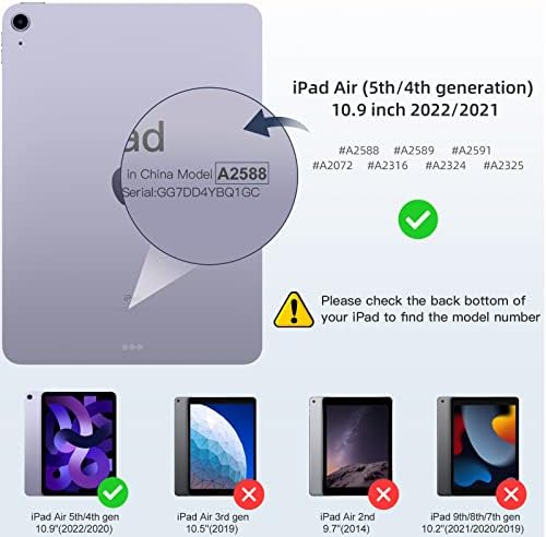 Akkerds תואם ל- iPad Air 5th Denect