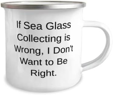 מתנות איסוף זכוכית ים חדשה, אם איסוף זכוכית ים לא בסדר, אני לא, זכוכית ים אוספת 12 ספל קמפר מחברים, זכוכית חוף, תכשיטי