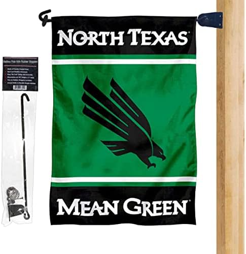 צפון טקסס ממוצע דגל גן ירוק ותיבת דואר פוסט פוסט קוטב סט מחזיק