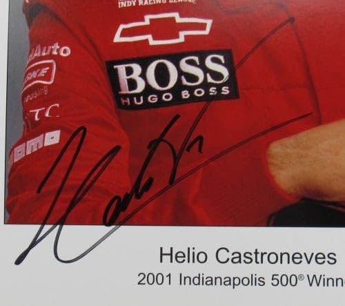 Helio Castroneves חתום חתימה אוטומטית 8.5x11 תמונה IV - תמונות NASCAR עם חתימה